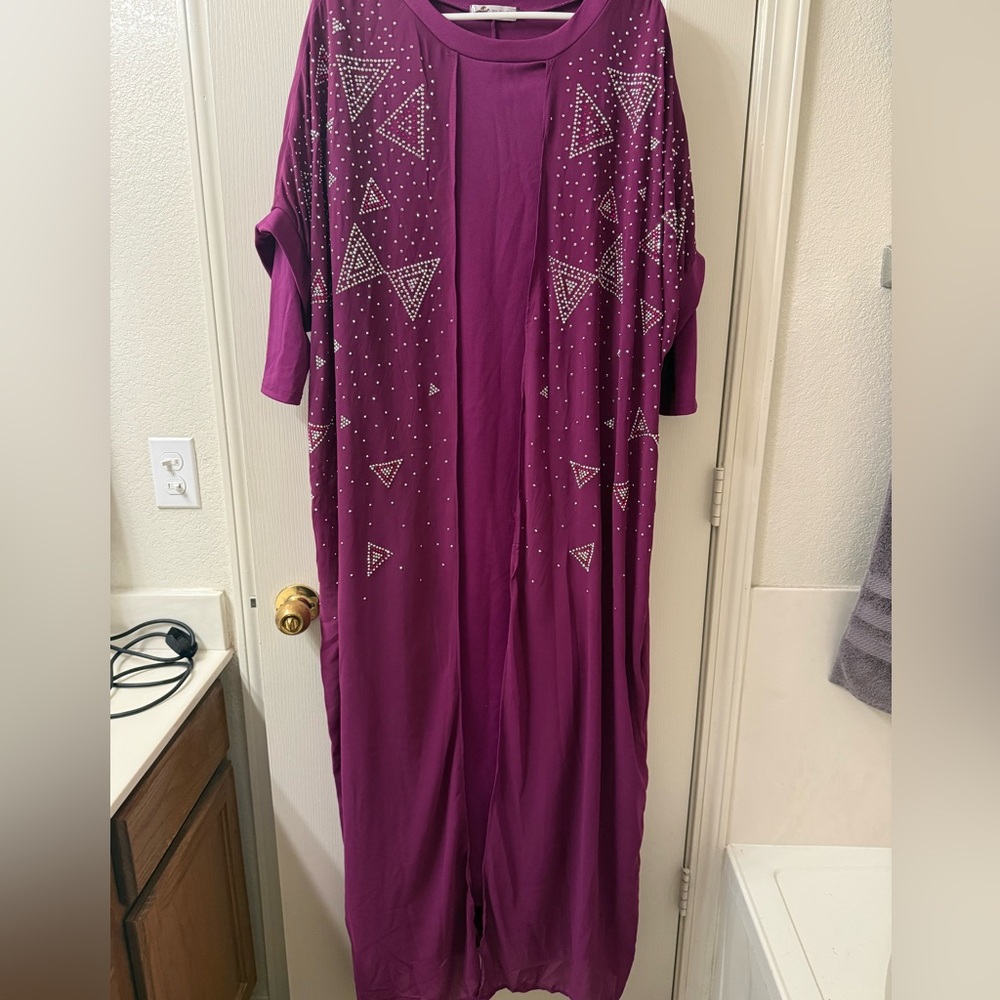 Purple Kimono with Silver Accents